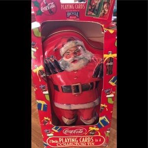 Coca Cola Santa Collector Tin with Playing Cards